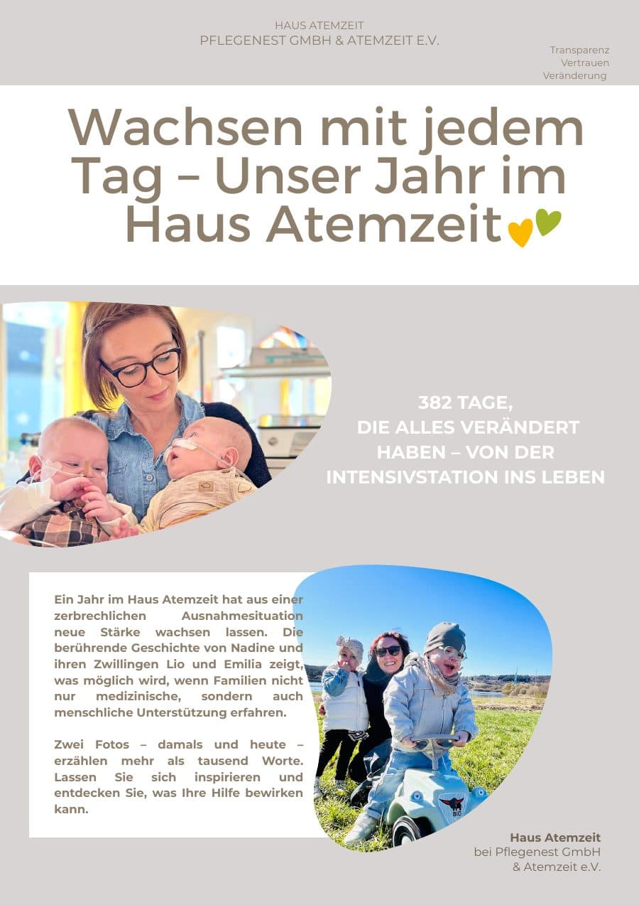 Titelseite des Tätigkeitsberichts 2024 von Haus Atemzeit